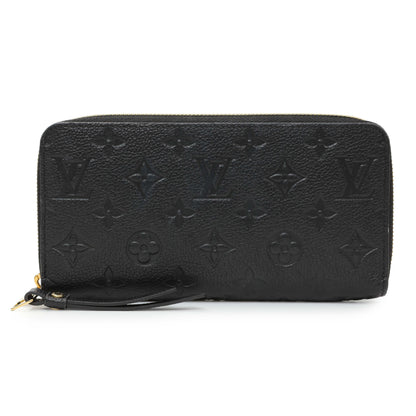 Exclusive Louis Vuitton Black Empreinte Zippy Wallet — Front View