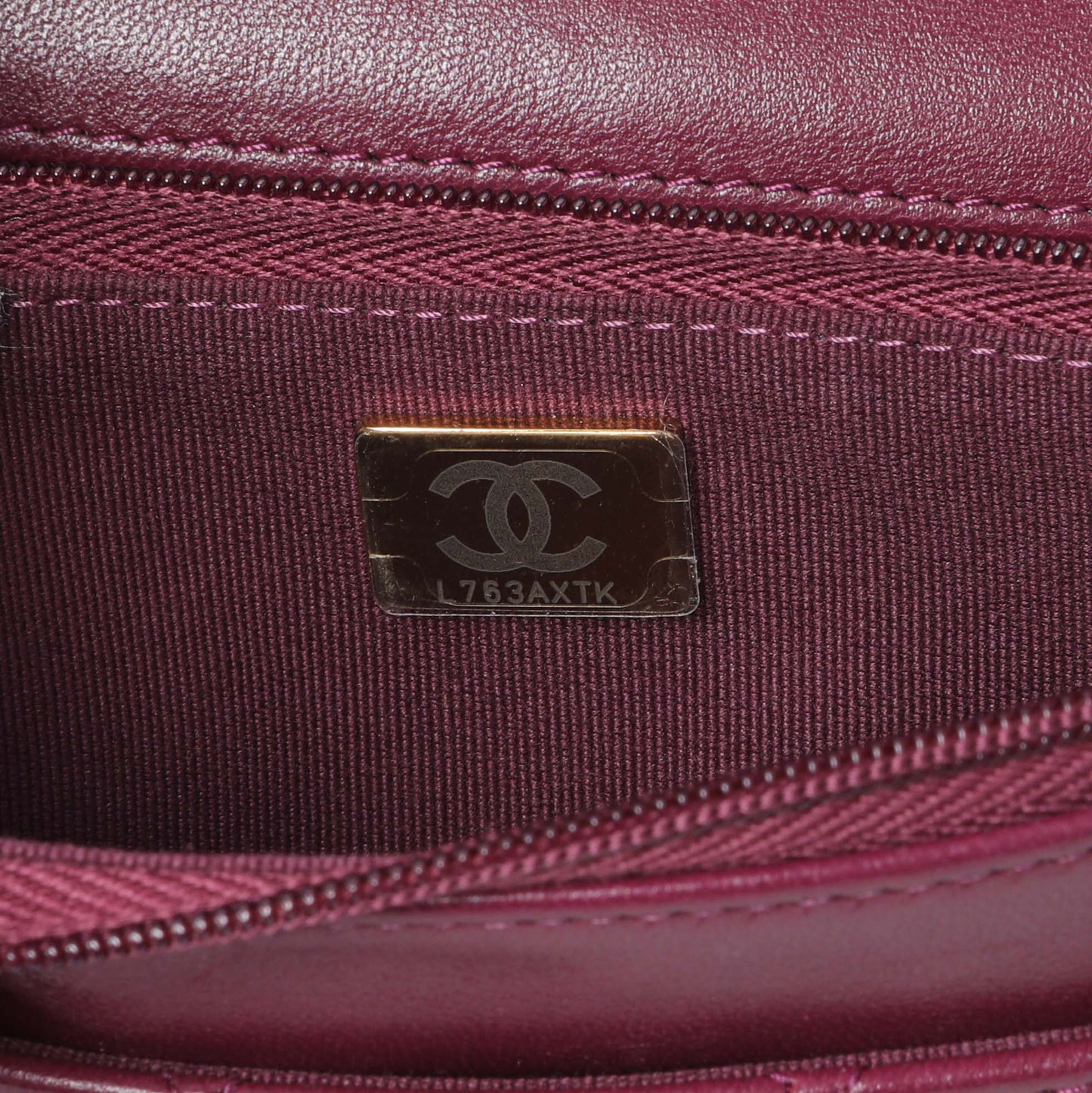 Exclusive Chanel Purple Lambskin Quilted Wallet On Chain — Alternate View 10