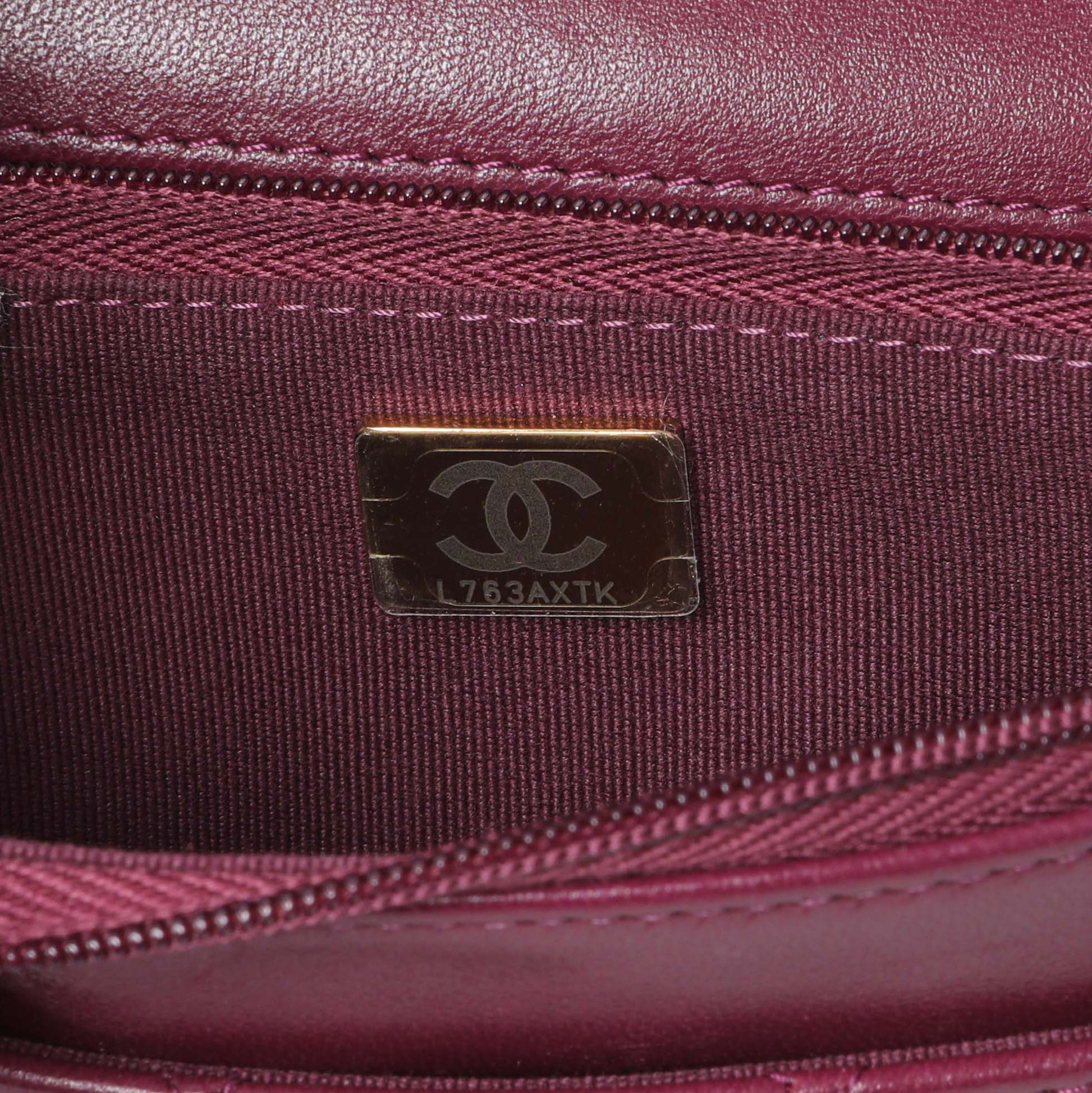 Exclusive Chanel Purple Lambskin Quilted Wallet On Chain — Alternate View 10