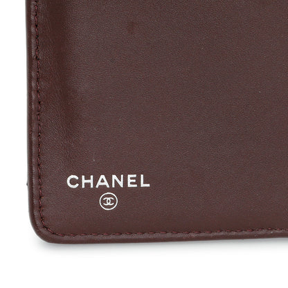 Exclusive Chanel Black Caviar Quilted CC French Wallet — Detail View
