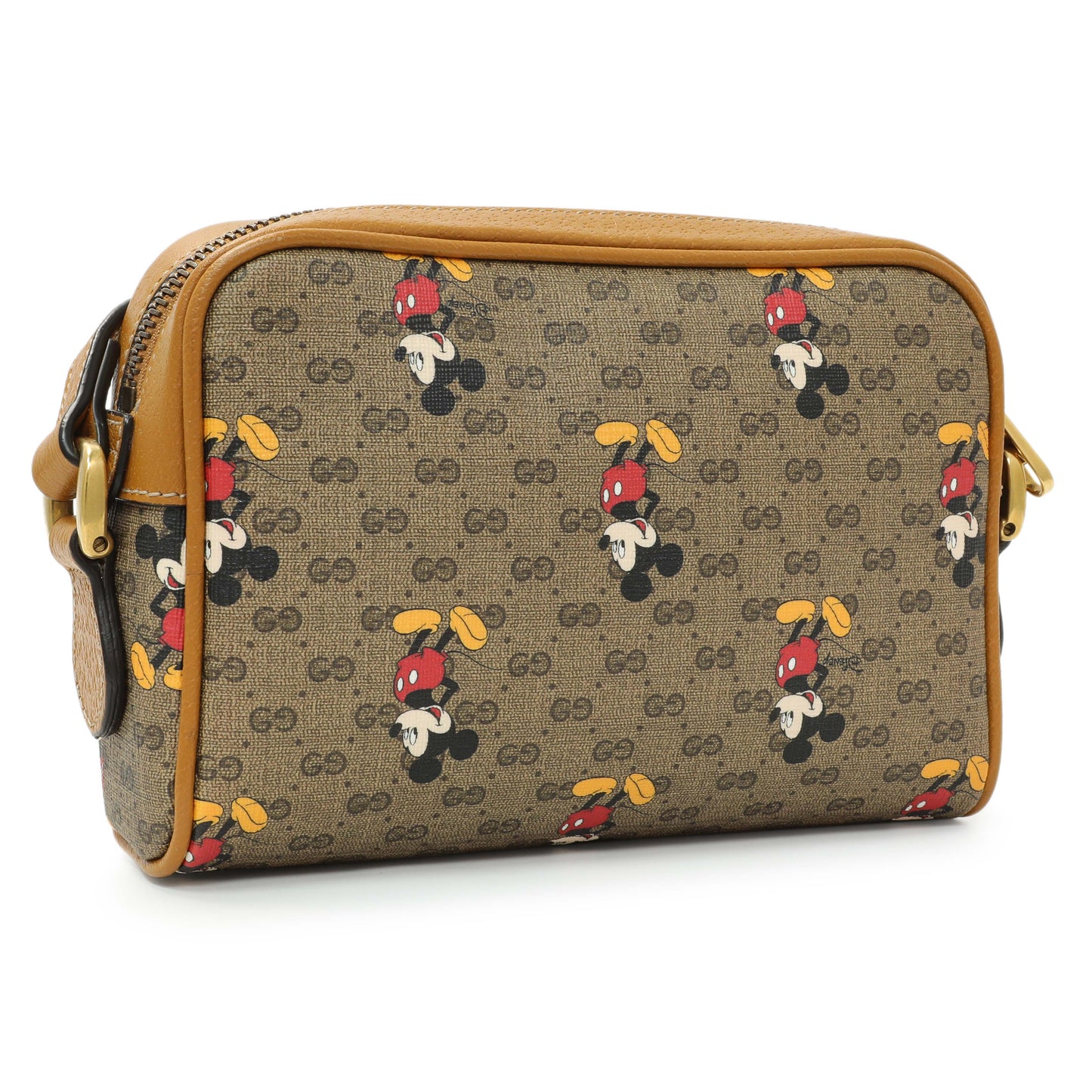 Exclusive Gucci GG Supreme Monogram Mickey Mouse Interlocking G Shoulder Bag — Side View
