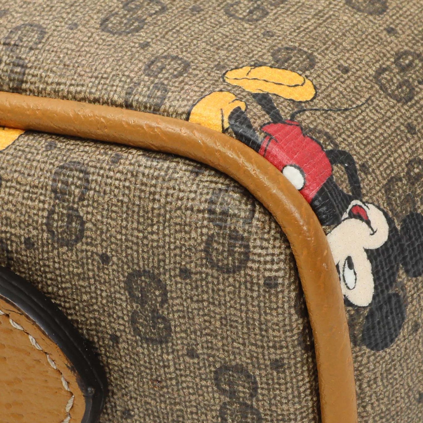 Exclusive Gucci GG Supreme Monogram Mickey Mouse Interlocking G Shoulder Bag — Lifestyle View