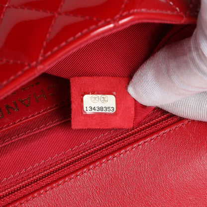 Exclusive Chanel Red Patent Quilted Valentine Flap — Alternate View 10