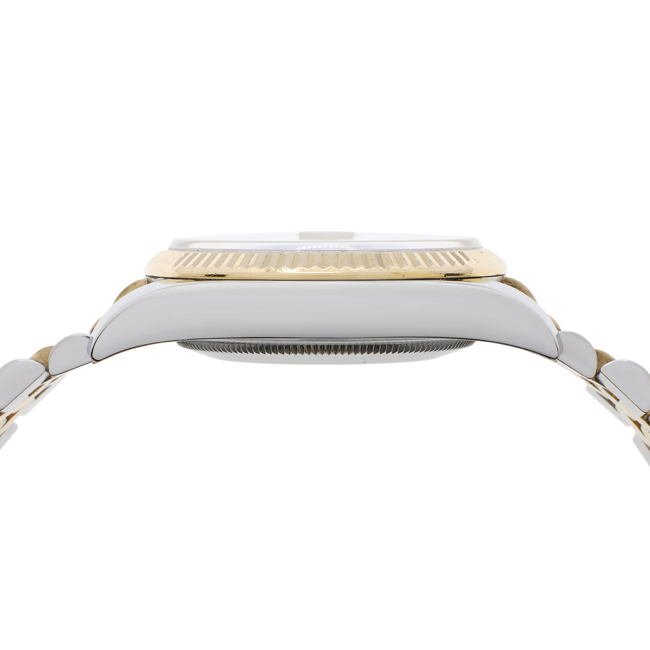 Exclusive Rolex 18K Yellow Gold Stainless Steel Diamond Datejust 36 116233 — Back View