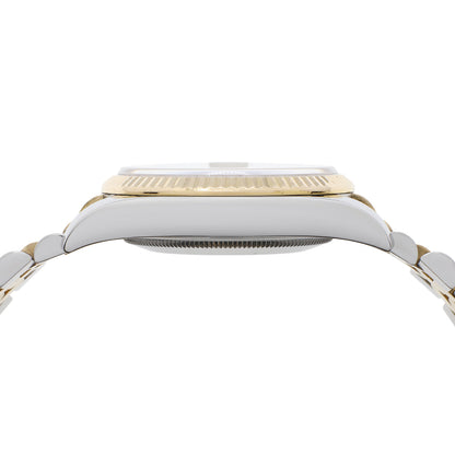 Exclusive Rolex 18K Yellow Gold Stainless Steel Diamond Datejust 36 116233 — Back View