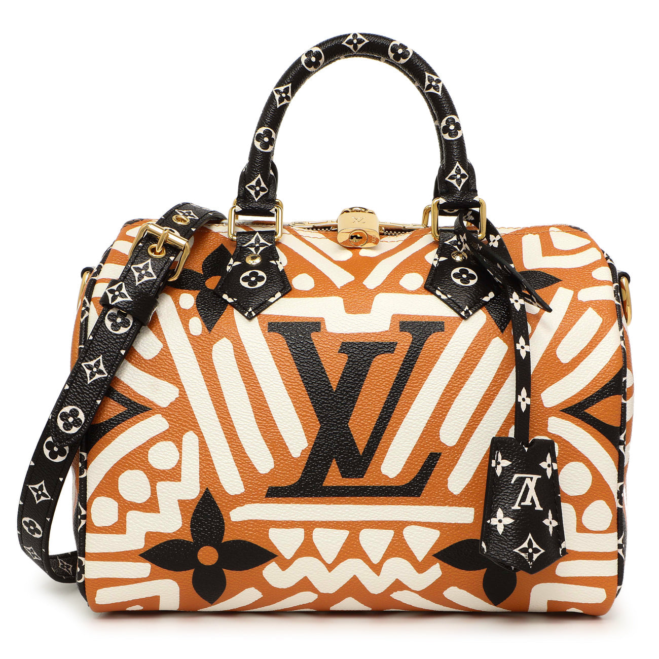 Exclusive Louis Vuitton Monogram Giant Crafty Speedy Bandouliere 25 — Front View
