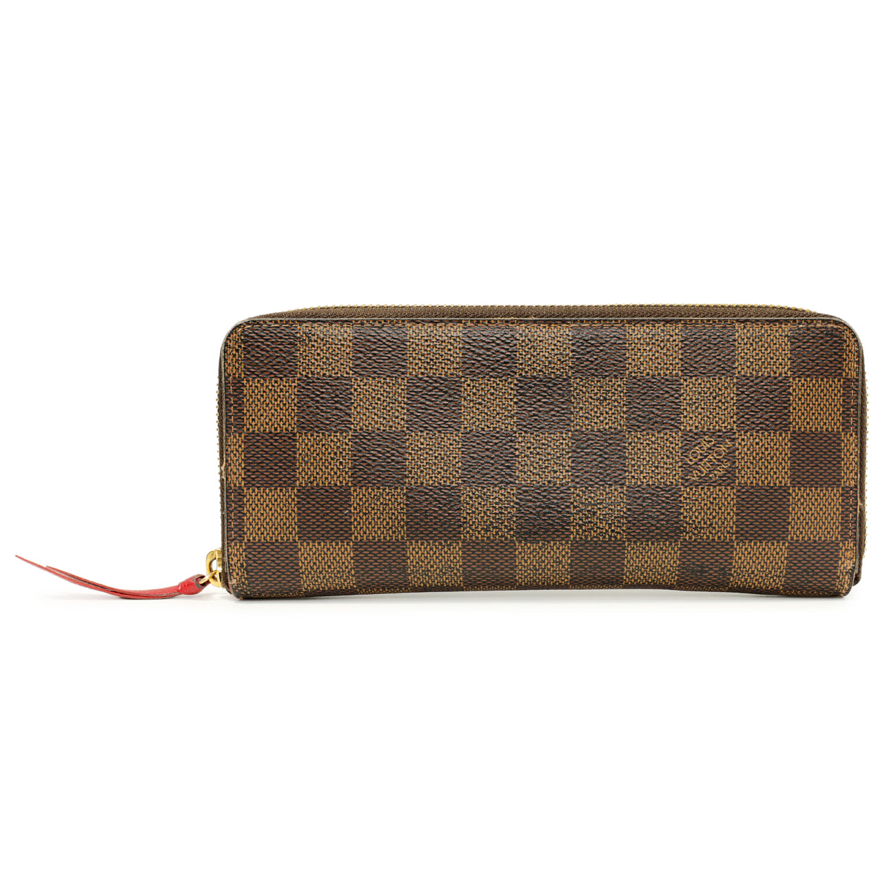 Exclusive Louis Vuitton Damier Ebene Clemence Wallet — Front View