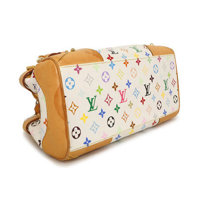 Exclusive Louis Vuitton White Multicolor Monogram Claudia — Back View