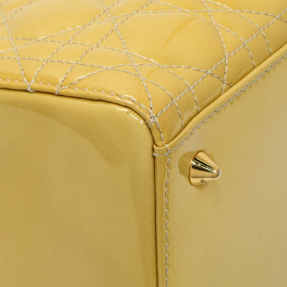 Exclusive Christian Dior Beige Patent Cannage Medium Lady Dior — Lifestyle View