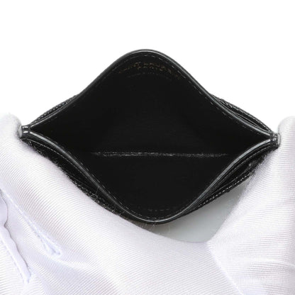 Exclusive Saint Laurent Grain De Poudre Matelasse Chevron Monogram Card Case — Top View