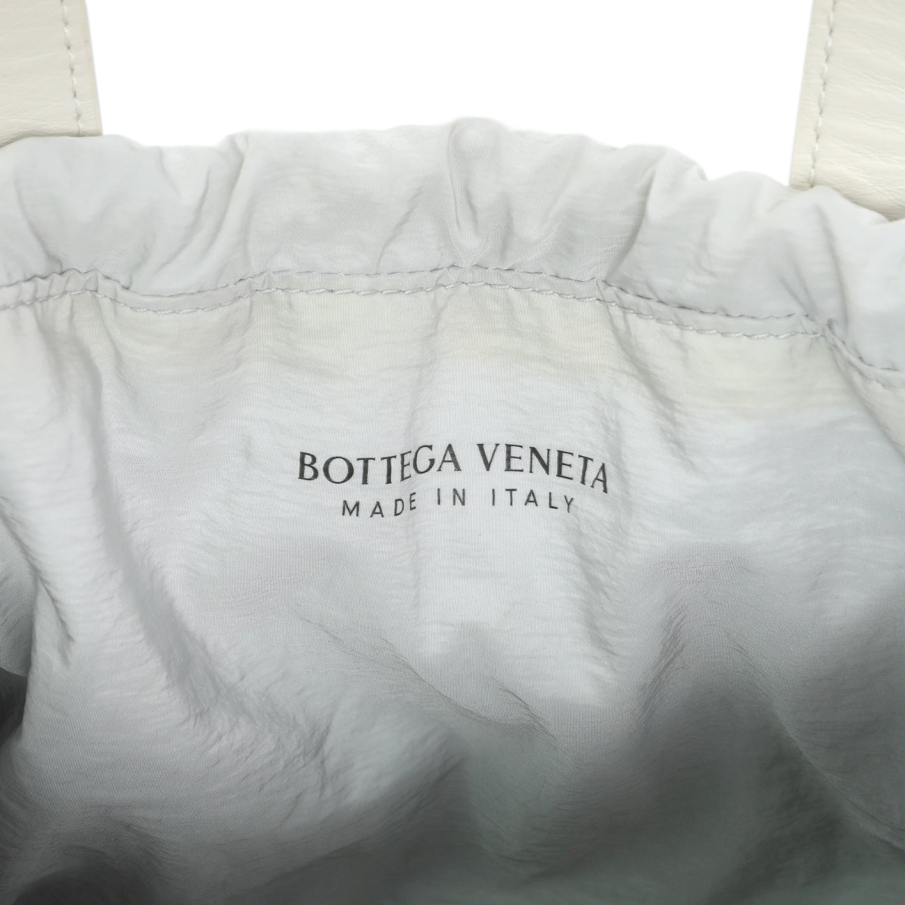 Exclusive Bottega Veneta White Calfskin Small Shell Bag — Top View