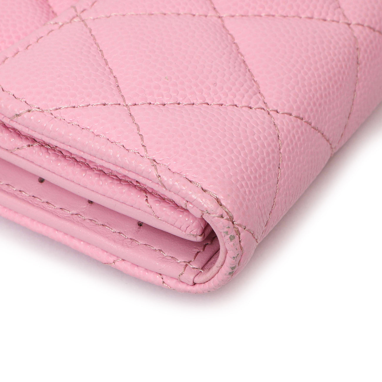 Exclusive Chanel Pink Quilted Caviar Compact Flap Wallet — Alternate View 8