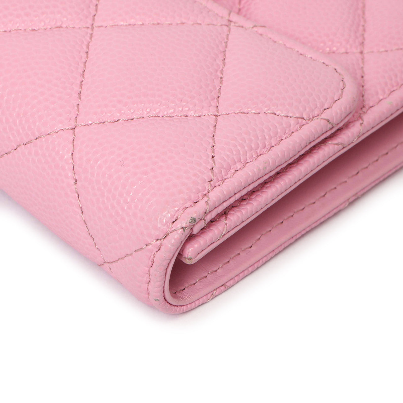 Exclusive Chanel Pink Quilted Caviar Compact Flap Wallet — Alternate View 9
