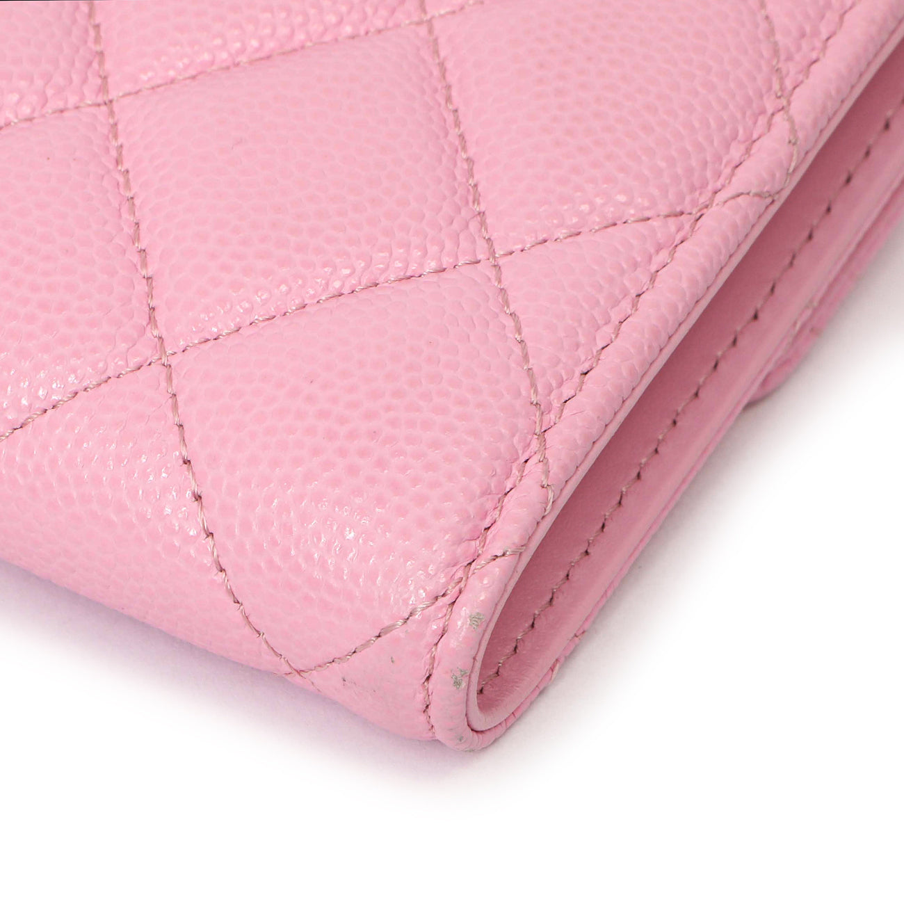 Exclusive Chanel Pink Quilted Caviar Compact Flap Wallet — Alternate View 11