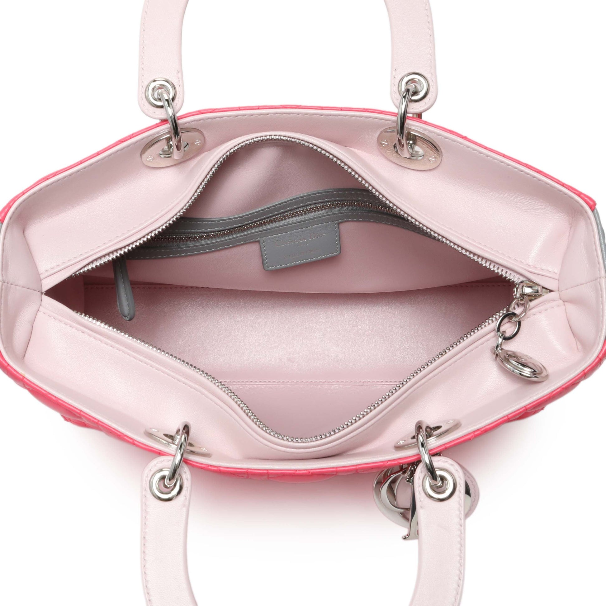 Exclusive Christian Dior Lambskin Cannage Tri Color Large Lady Dior — Alternate View 12
