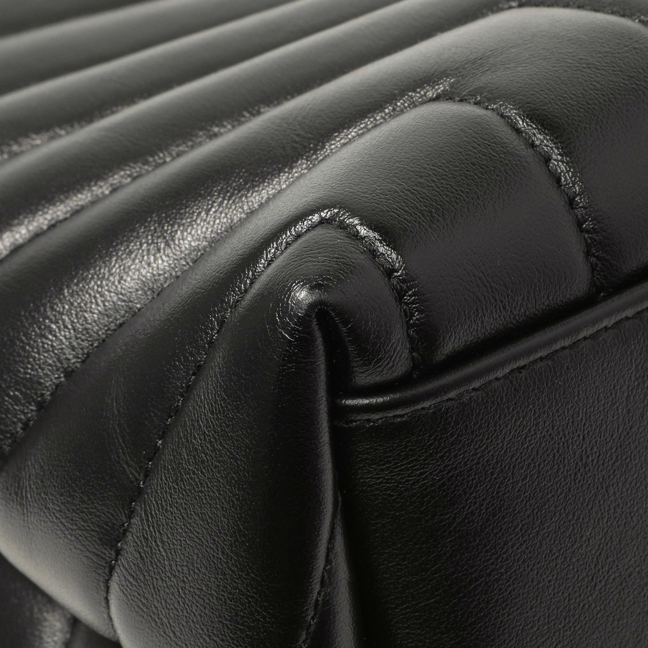 Exclusive Saint Laurent Black Calfskin Y Quilted Monogram Medium Loulou Chain Satchel — Lifestyle View