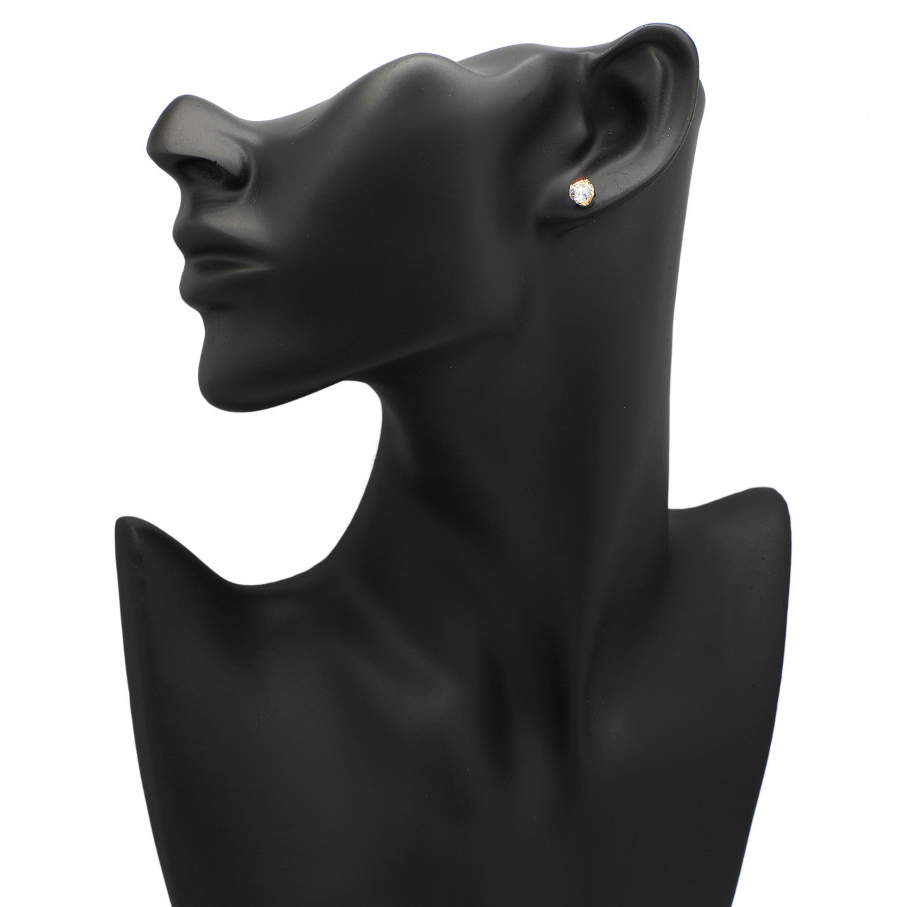 Exclusive 18K Yellow Gold 1.60 Carat Diamond Stud Earrings — Back View