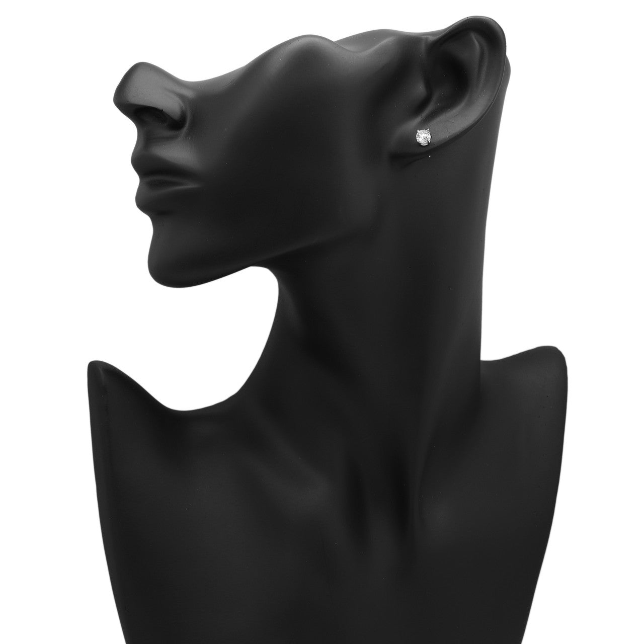 Exclusive 14K White Gold 0.84 Carat Diamond Stud Earrings — Back View