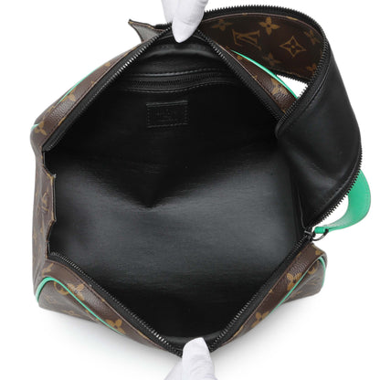 Exclusive Louis Vuitton Green Monogram Macassar Dopp Kit Toilet Pouch — Lifestyle View