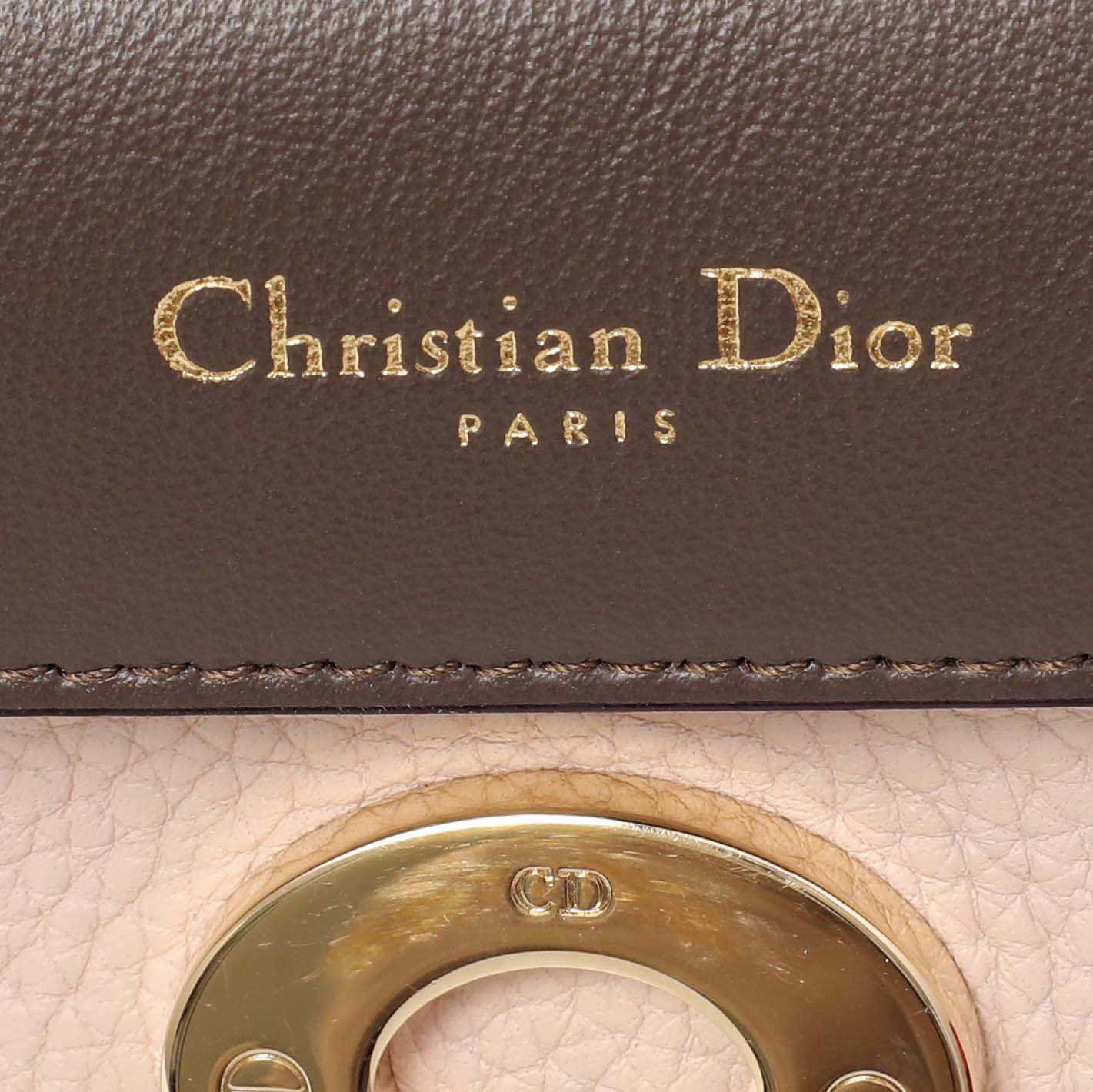 Exclusive Christian Dior Rose Poudre Bullcalf Mini Be Dior Flap — Detail View
