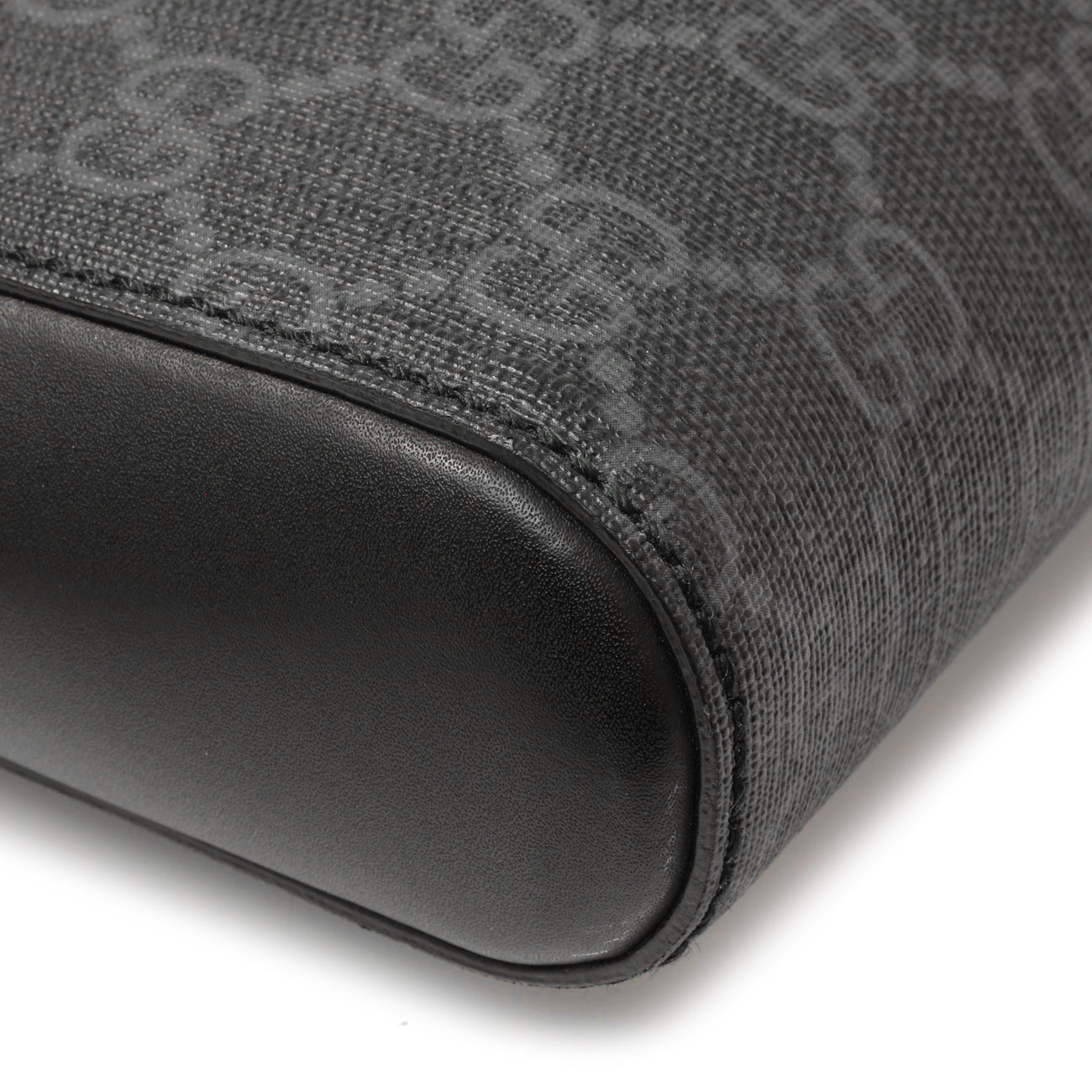 Exclusive Gucci GG Supreme Monogram Web Flat Messenger Bag — Top View