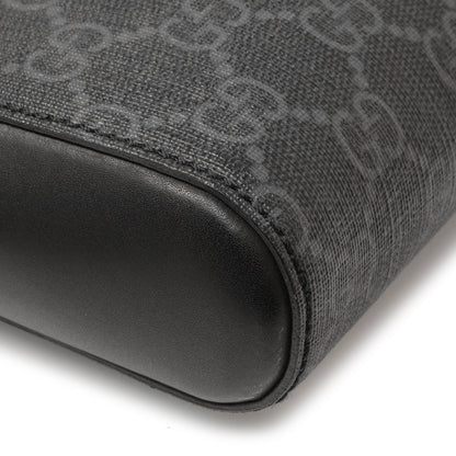 Exclusive Gucci GG Supreme Monogram Web Flat Messenger Bag — Top View