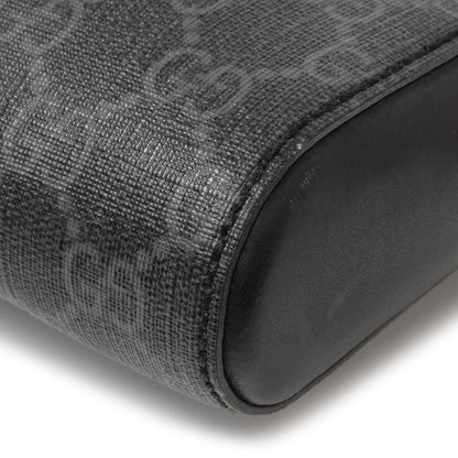 Exclusive Gucci GG Supreme Monogram Web Flat Messenger Bag — Detail View