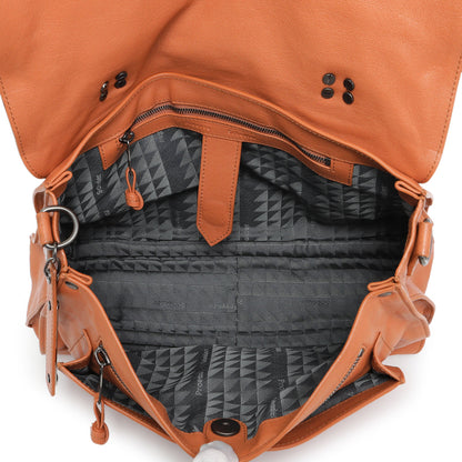 Exclusive Proenza Schouler Brown Lambskin PS1 Fringe Satchel — Top View