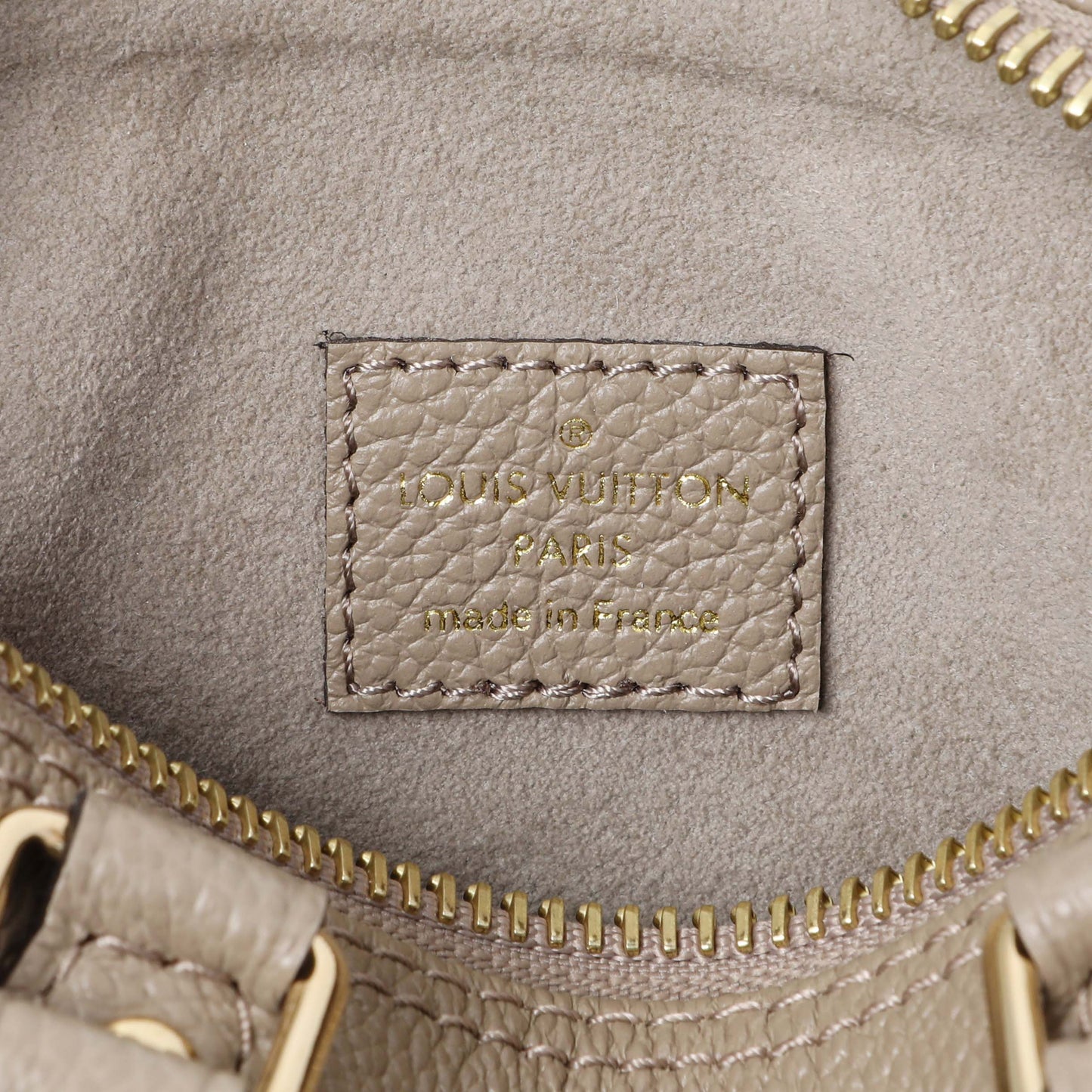 Exclusive Louis Vuitton Tourterelle Grey/Cream Empreinte Giant Monogram Nano Speedy — Alternate View 9