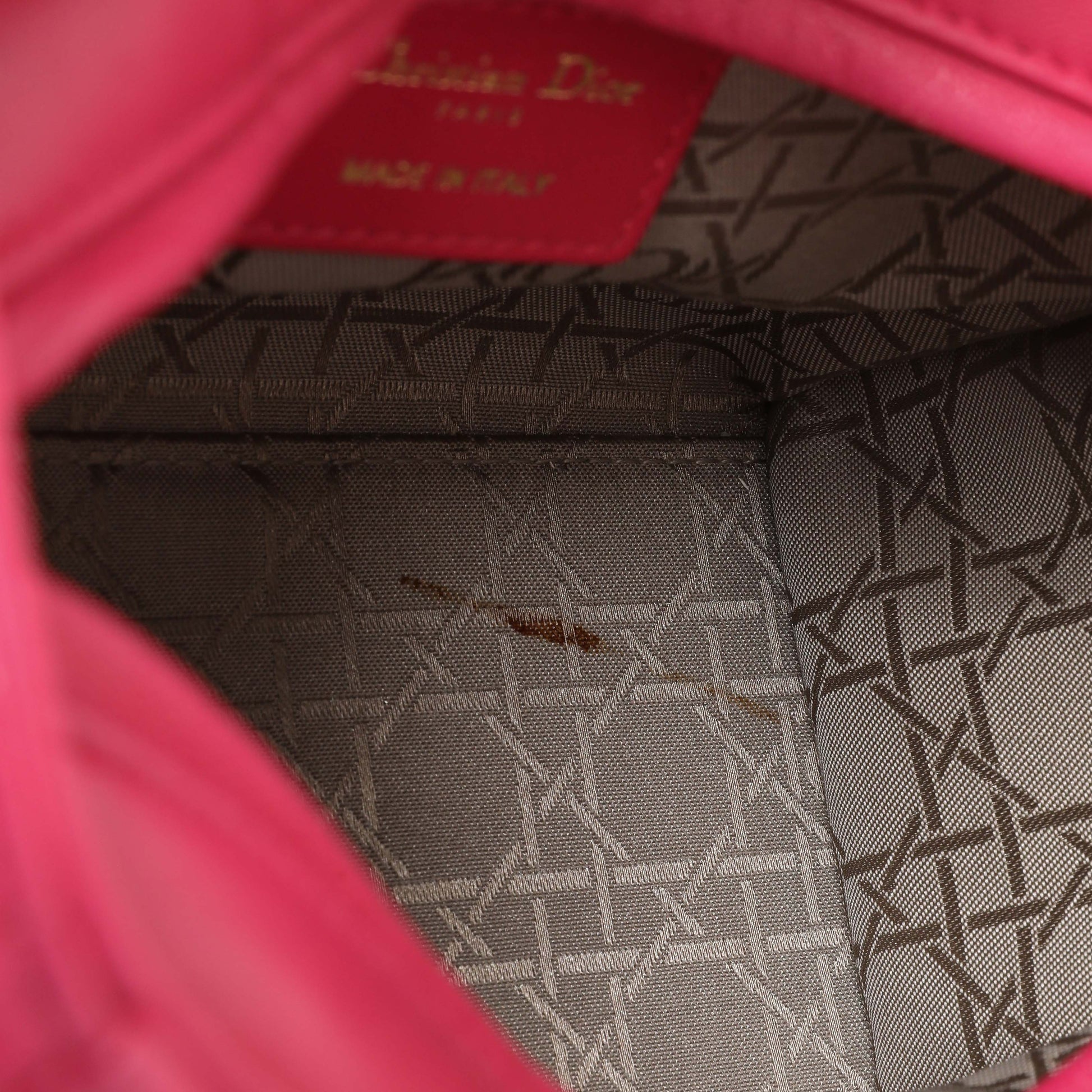 Exclusive Christian Dior Pink Lambskin Cannage Medium Lady Dior — Alternate View 11