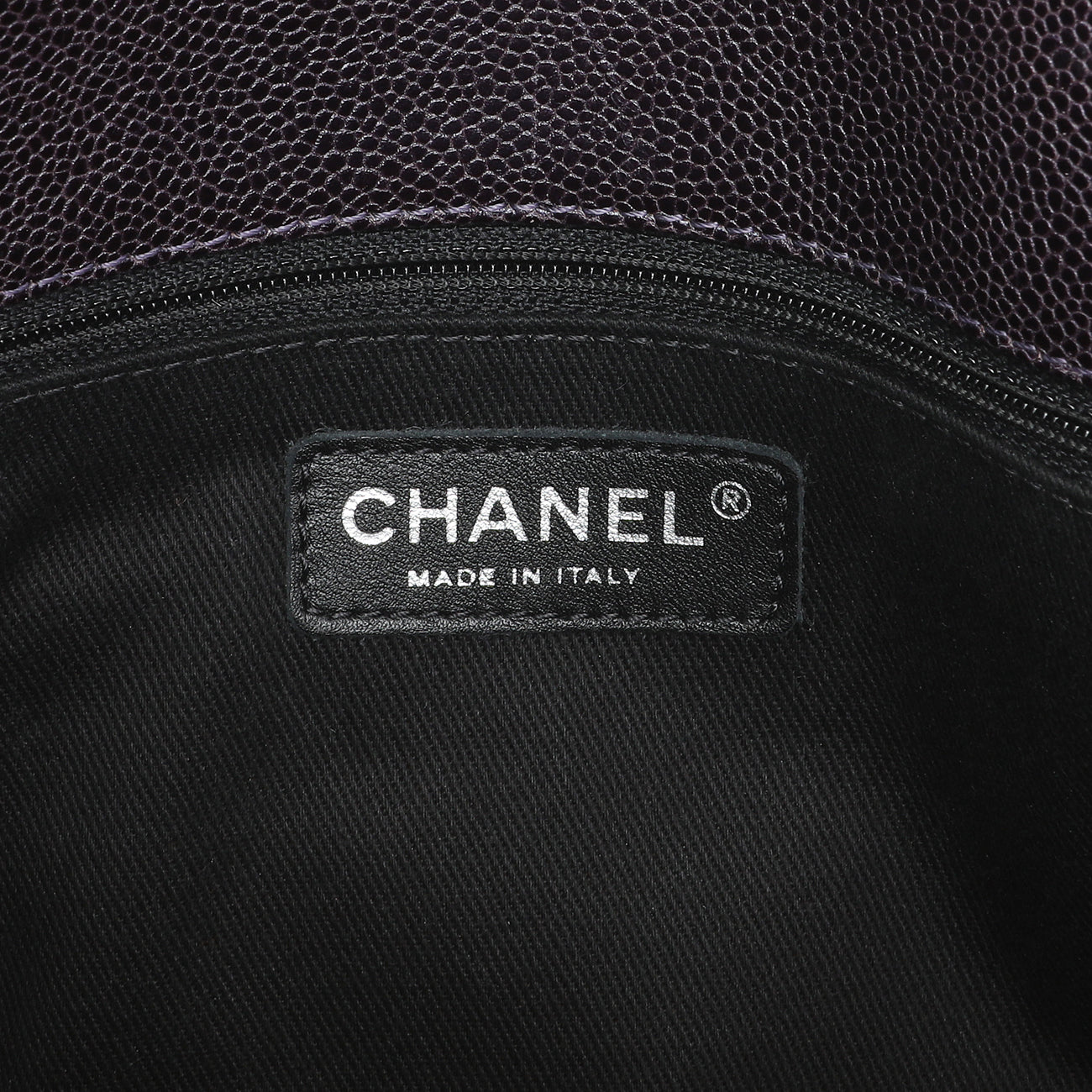 Exclusive Chanel Purple Iridescent Caviar Quilted Chic Shopping Tote — Alternate View 9