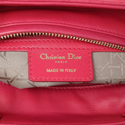 Exclusive Christian Dior Pink Lambskin Cannage Medium Lady Dior — Alternate View 9