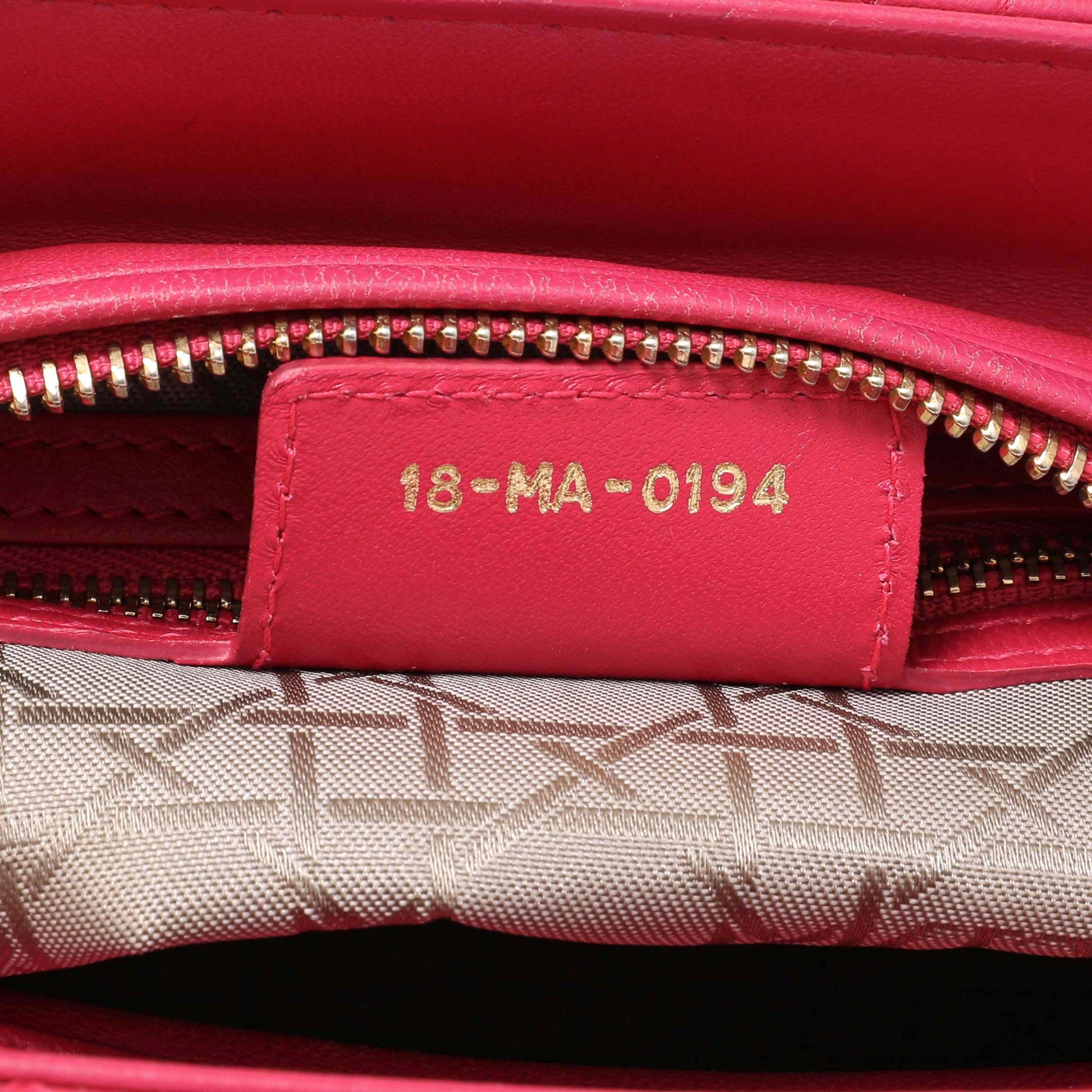 Exclusive Christian Dior Pink Lambskin Cannage Medium Lady Dior — Alternate View 10