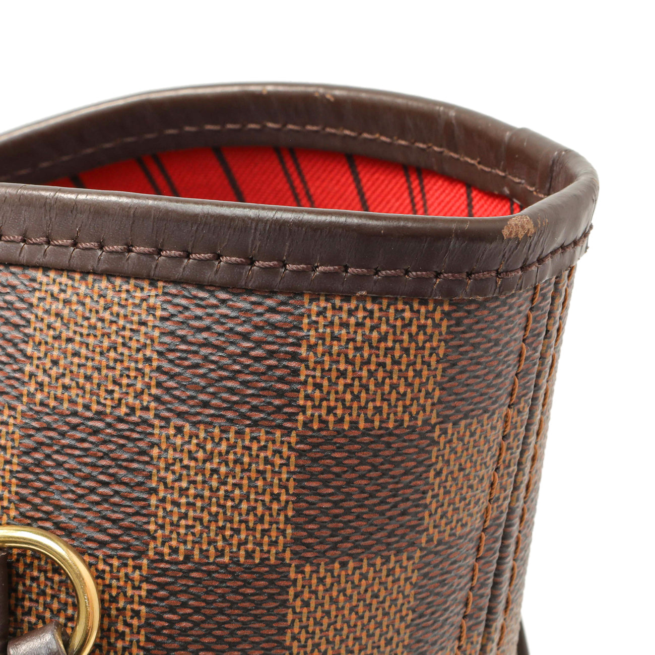 Exclusive Louis Vuttion Damier Ebene Neverfull MM — Alternate View 11