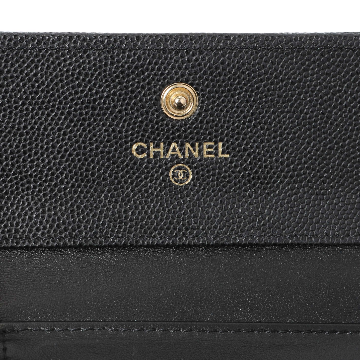 Exclusive Chanel Black Caviar Quilted Compact Boy Wallet — Alternate View 9
