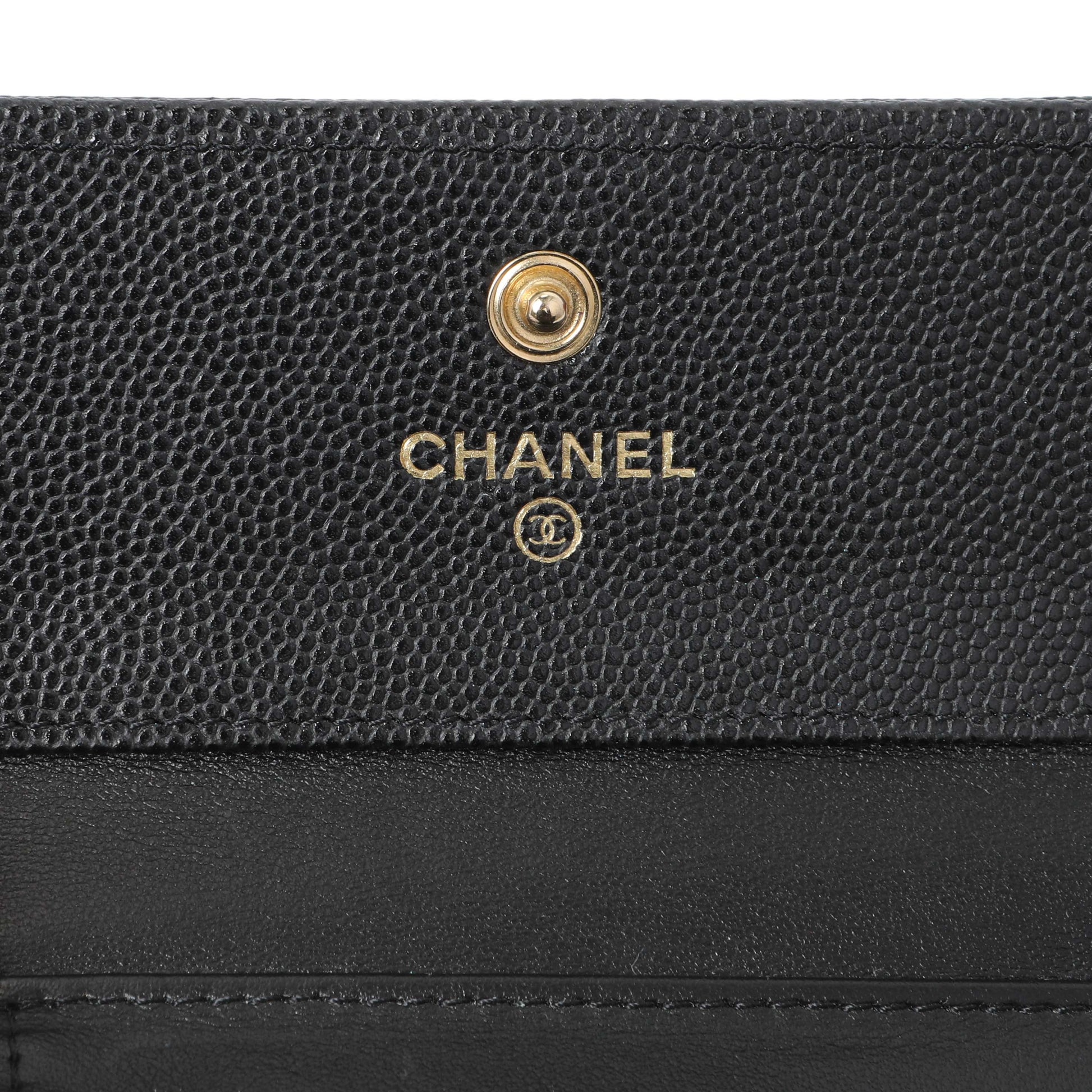Exclusive Chanel Black Caviar Quilted Compact Boy Wallet — Alternate View 9