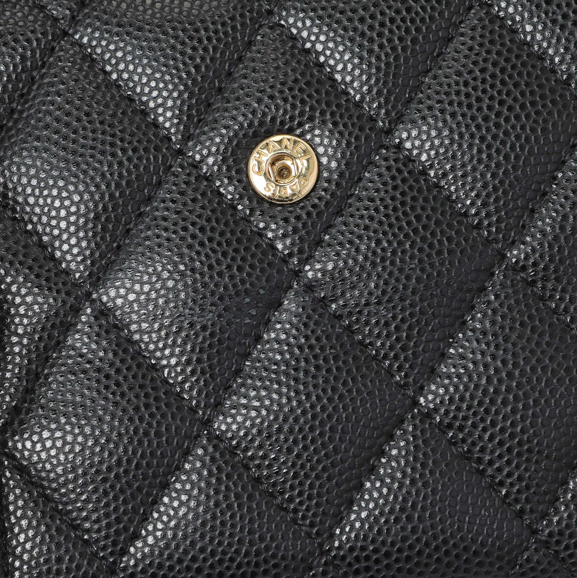 Exclusive Chanel Black Caviar Quilted Compact Boy Wallet — Alternate View 13