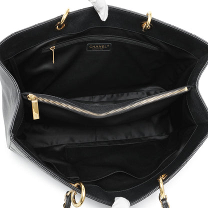 Exclusive Chanel Black Quilted Caviar XL Grand Shopping Tote GST — Alternate View 8
