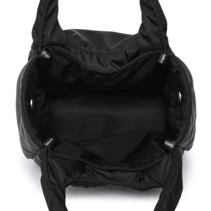 Exclusive Prada Black Re-Nylon Mini Padded Soft Tote — Top View