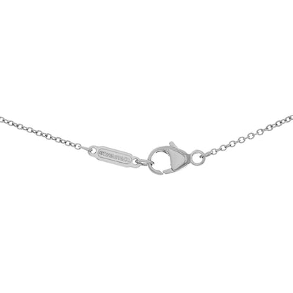 Exclusive Tiffany & Co. Platinum Diamond Victoria Key Cluster Pendant — Back View