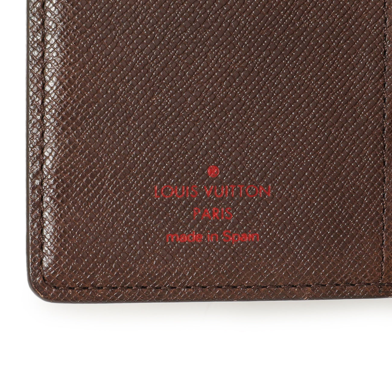 Exclusive Louis Vuitton Damier Ebene Small Ring Agenda Cover — Top View
