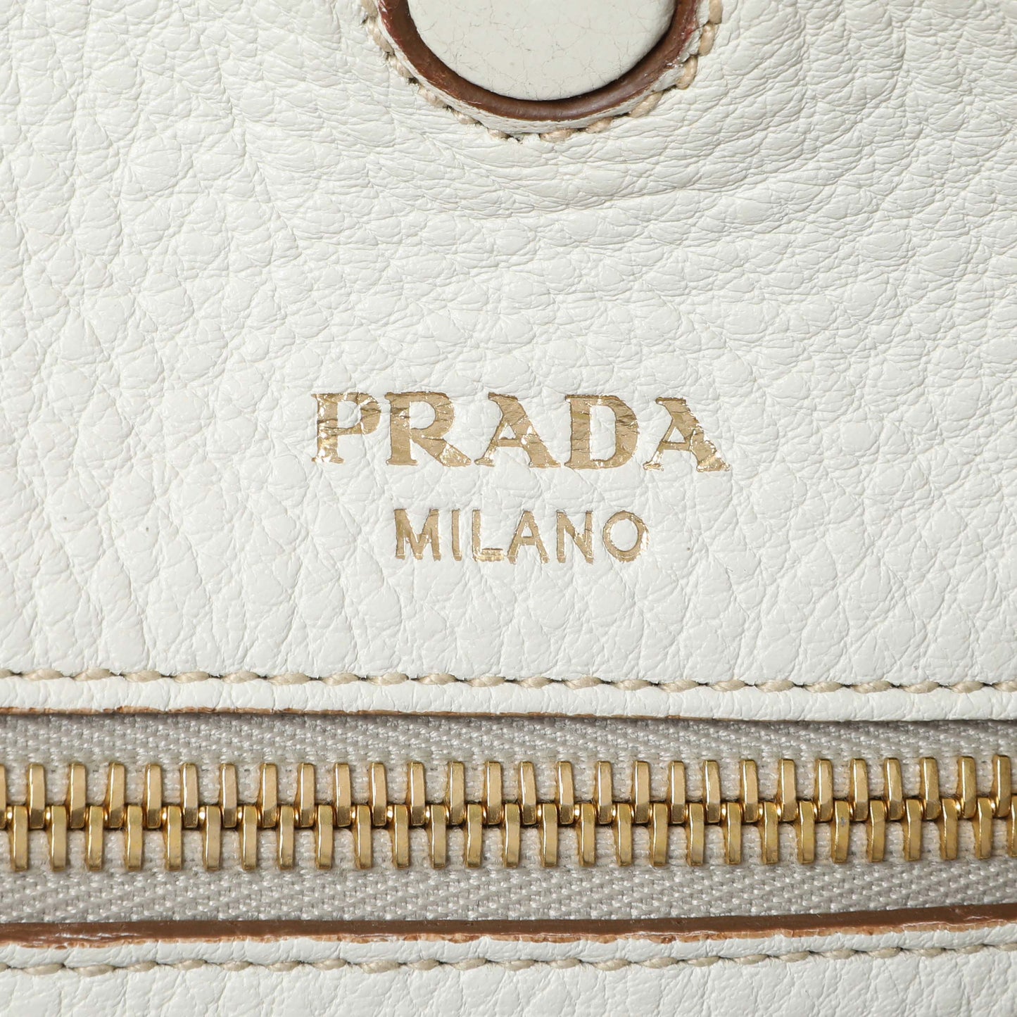 Exclusive Prada White Vitello Daino Pocket Shopping Tote — Alternate View 9