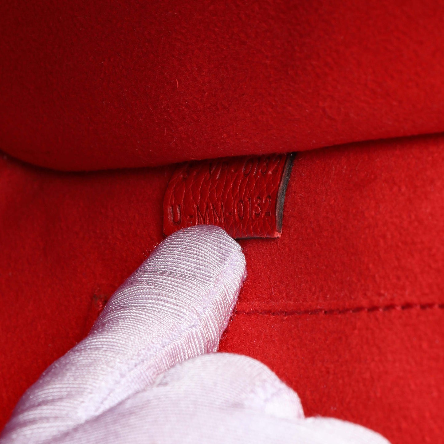 Exclusive Celine Red Drummed Calfskin Nano Luggage — Lifestyle View