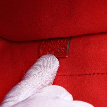 Exclusive Celine Red Drummed Calfskin Nano Luggage — Lifestyle View