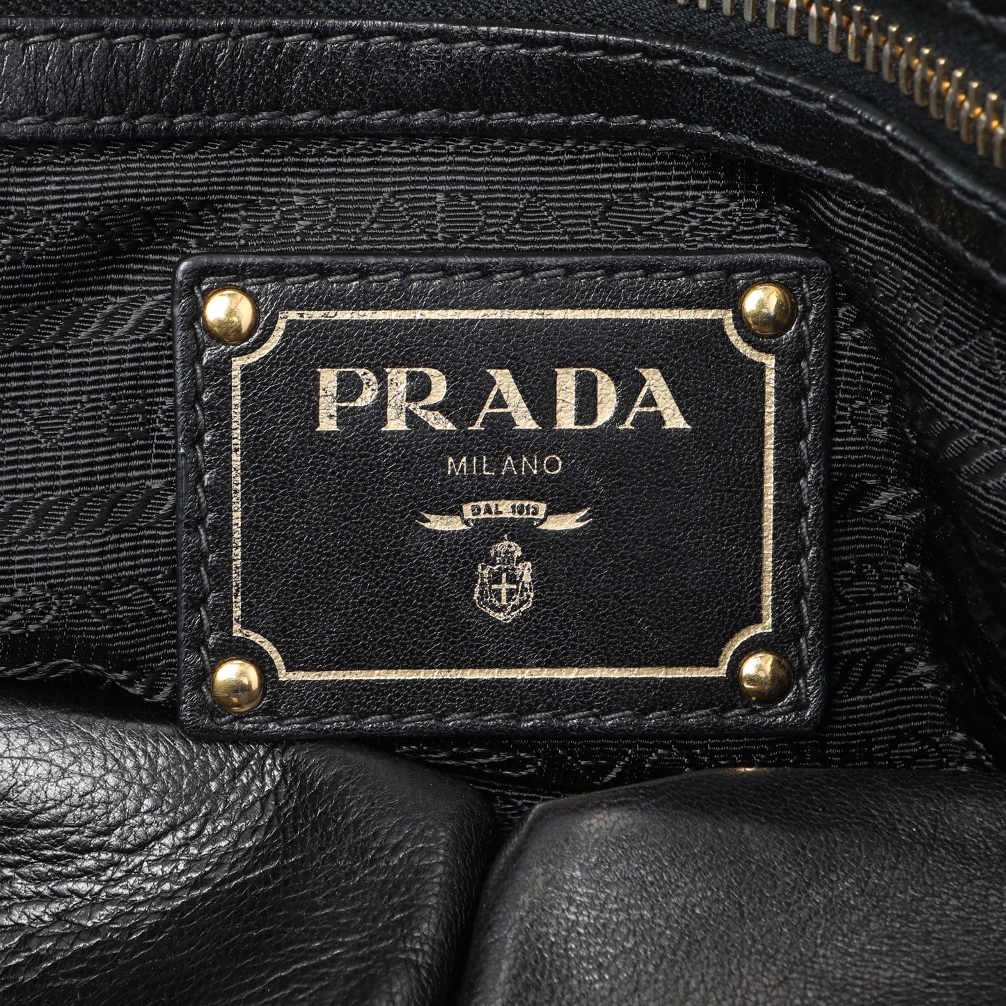 Exclusive Prada Black Nappa Leather Gaufre Tote — Alternate View 9