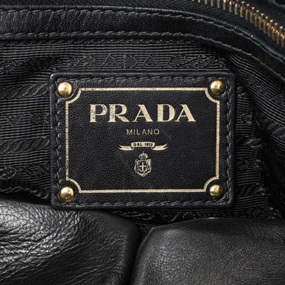 Exclusive Prada Black Nappa Leather Gaufre Tote — Alternate View 9