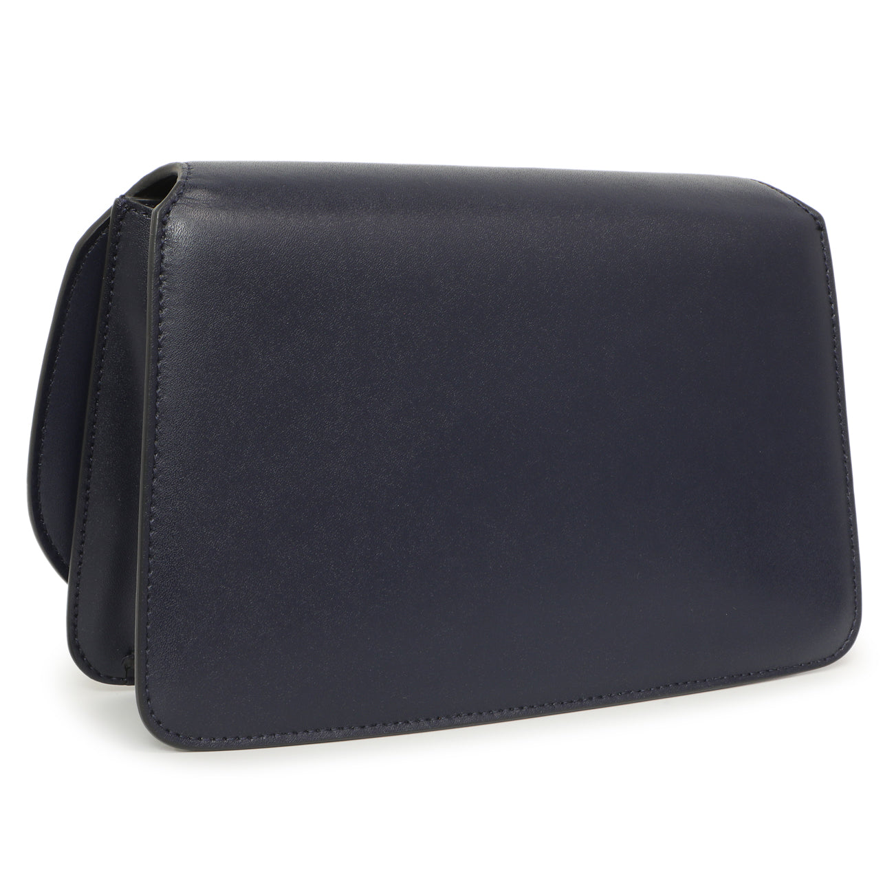 Exclusive Salvatore Ferragamo Navy Calfskin Vela Crossbody Bag — Side View