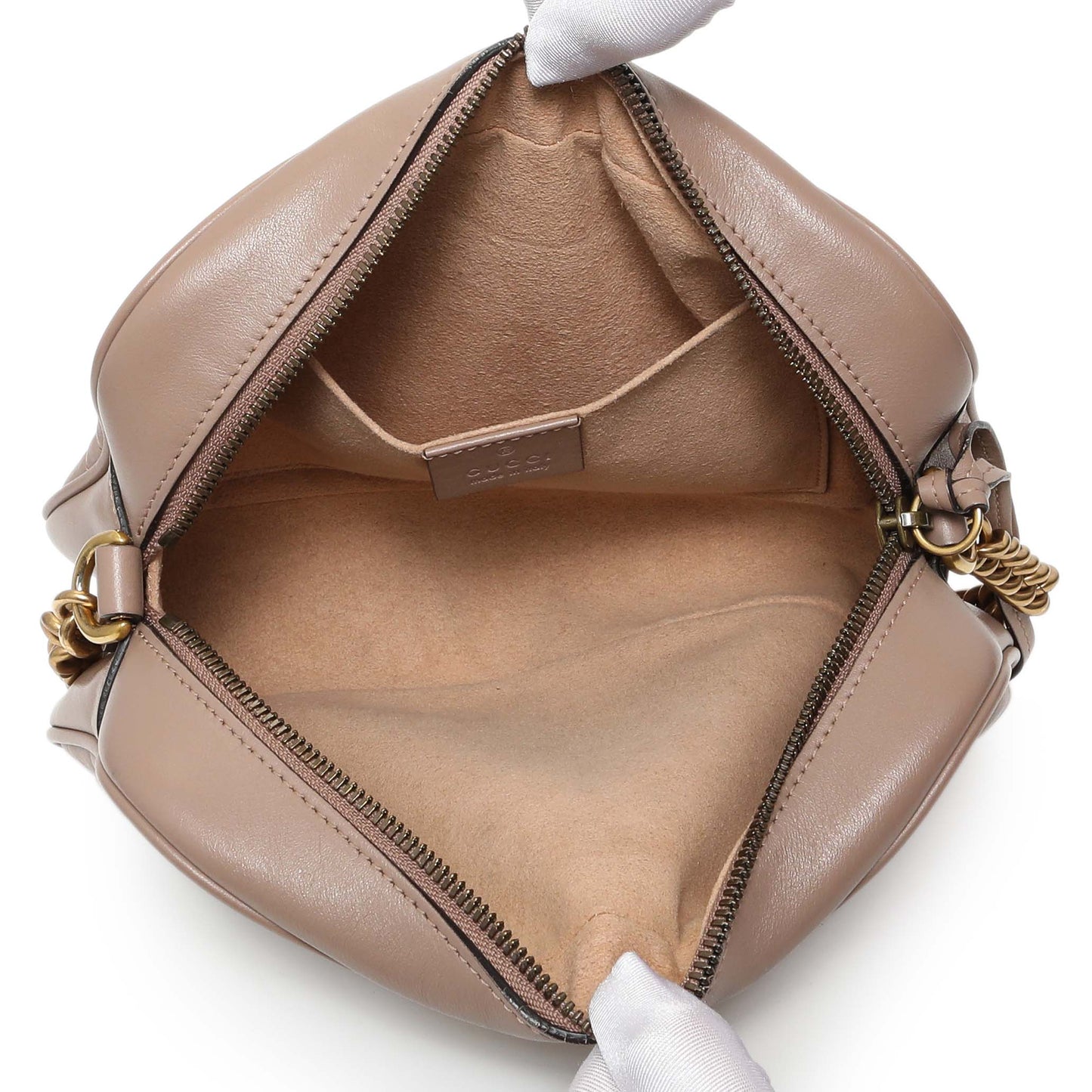 Exclusive Gucci Porcelain Rose Calfskin Matelasse Small GG Marmont Chain Shoulder Bag — Alternate View 8