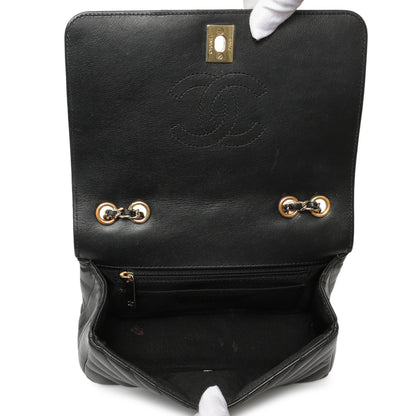 Exclusive Chanel Black Chevron Quilted Calfskin Mini Statement Flap — Alternate View 8