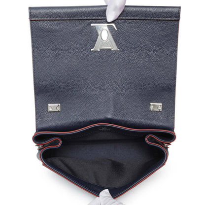 Exclusive Louis Vuitton Navy Calfskin Lockme II Chain Bag BB — Alternate View 8